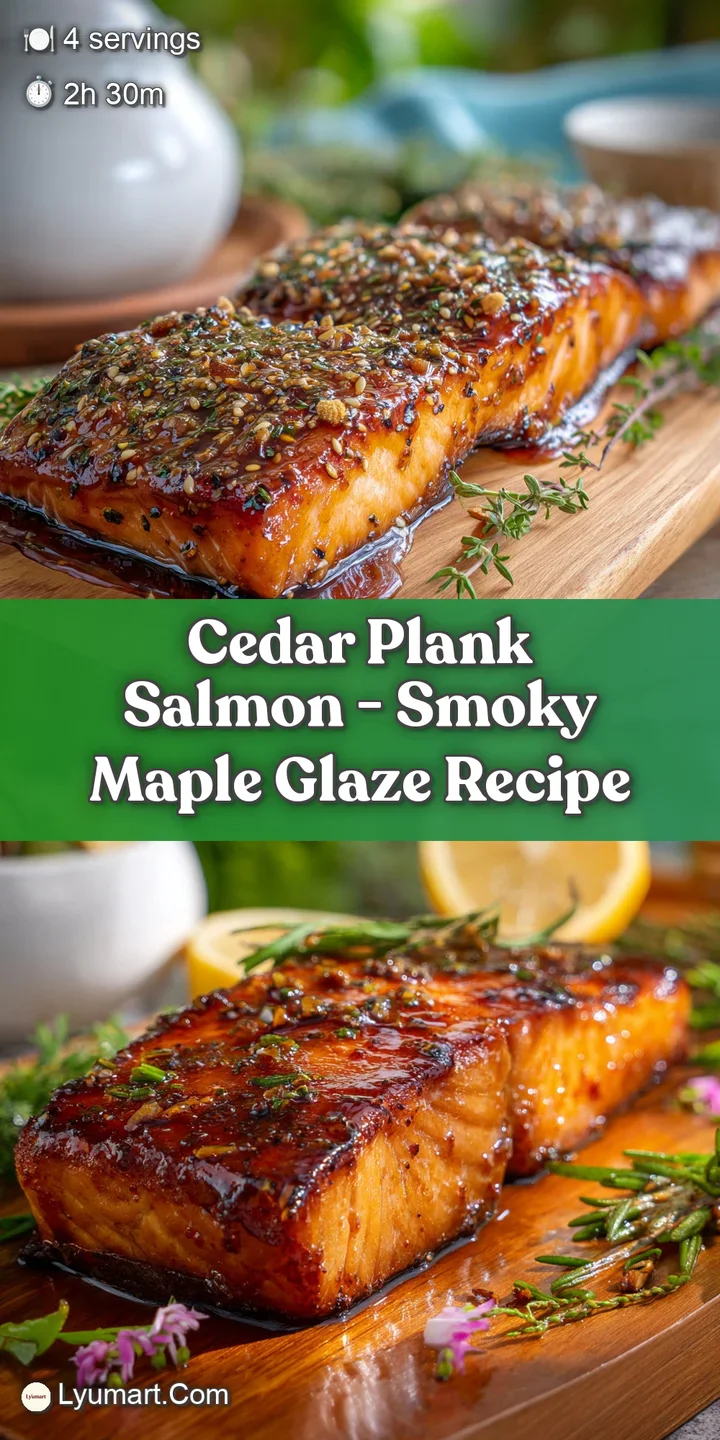Close-up of cedar plank salmon; tender flakes pull apart. Hints of grill marks add rustic charm and a smoky appeal.