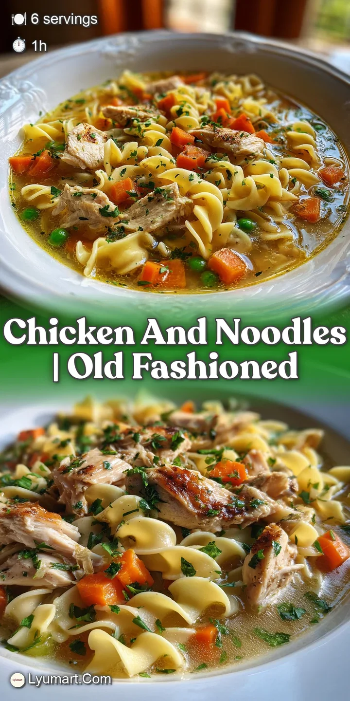 Close-up of creamy chicken and noodles, capturing the rich texture of the sauce and the tender strands of noodles. Delicious!