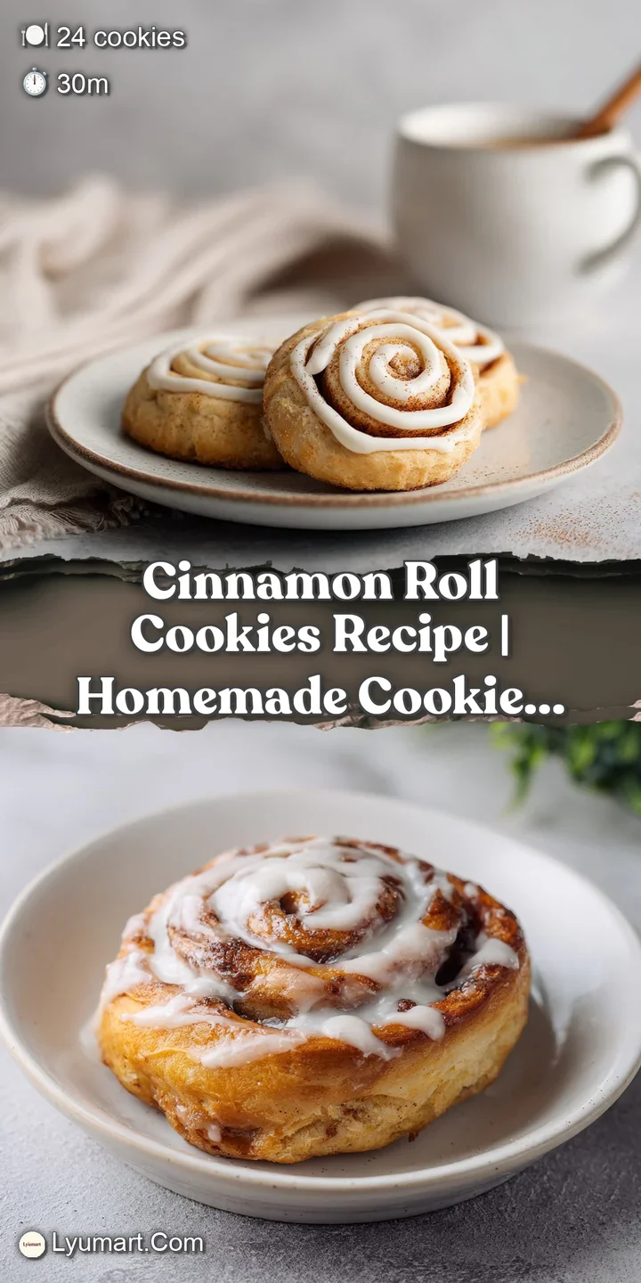 Close-up of a soft cookie with gooey cinnamon filling and a generous swirl of cream cheese frosting.
