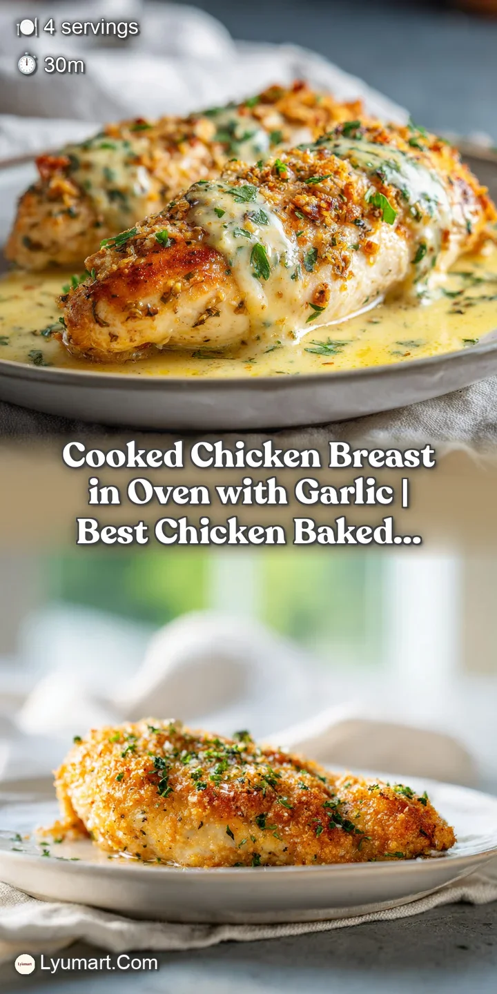 Close-up of succulent, oven-cooked chicken breast with a lightly charred exterior, revealing moist, white flesh beneath.