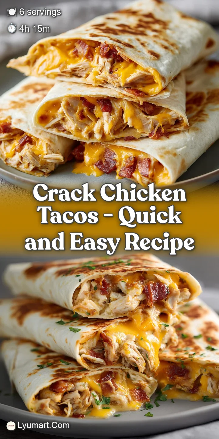 Macro shot of melted golden cheese and creamy shredded chicken filling spilling from a toasted taco shell.