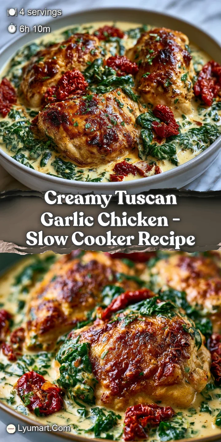 Close-up of juicy chicken bathed in a rich garlic cream sauce, accented by vibrant red tomatoes and green spinach.