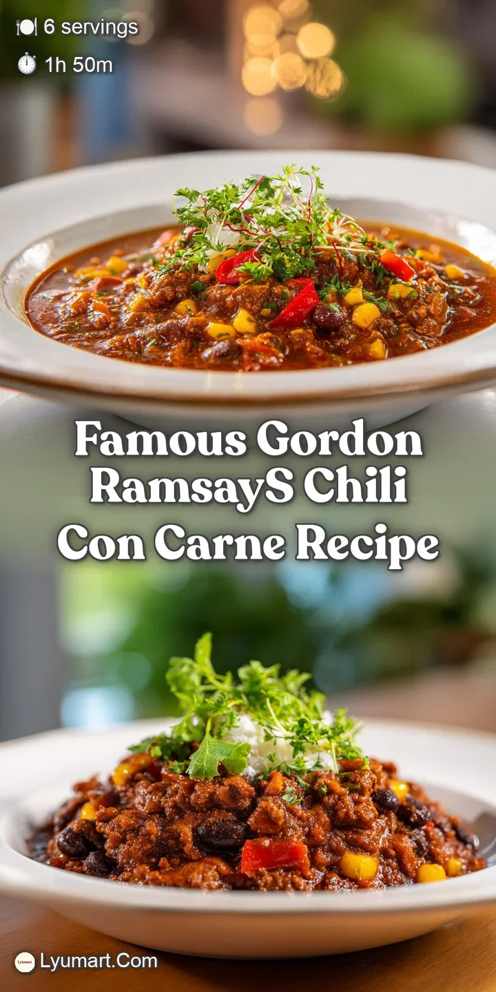 Close-up of hearty chili, showcasing tender chunks of beef, soft beans, and a glistening, slightly oily, savory sauce.