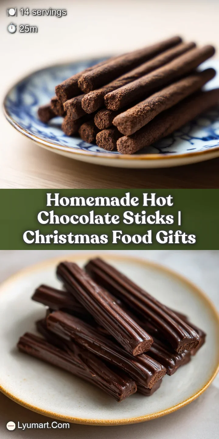 Close-up of a glossy dark chocolate stick, melting slightly, with a dusting of fine cocoa powder.