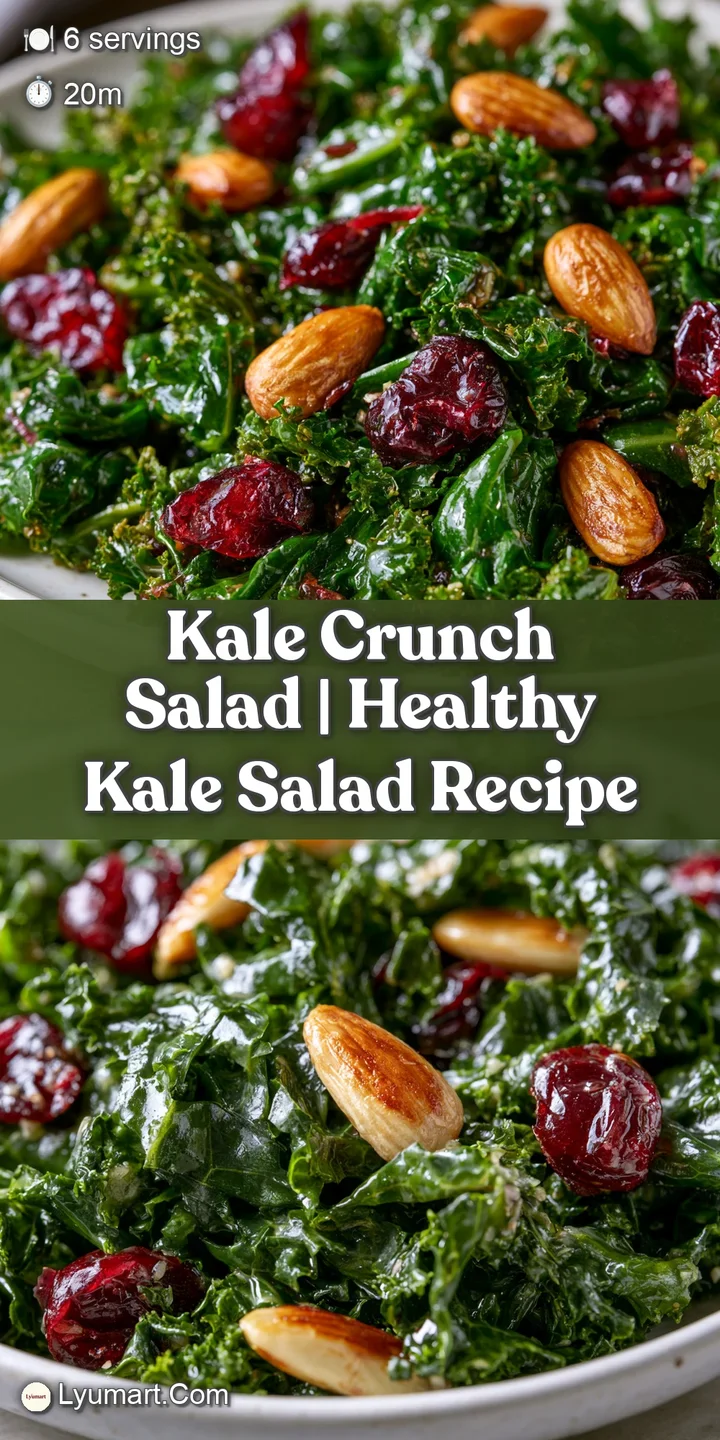 Macro shot of crisp kale leaves coated in a zesty dressing with glistening sunflower seeds and bright red pomegranate.