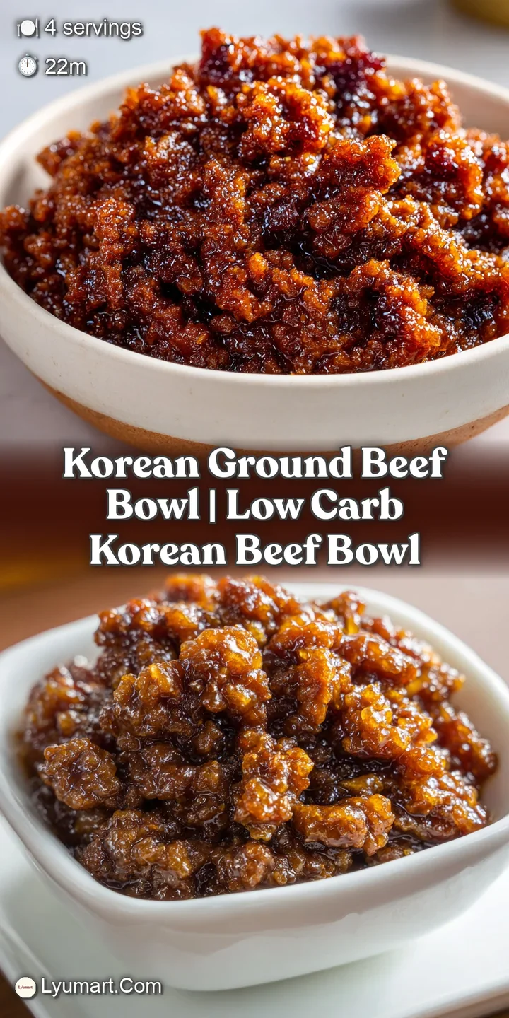 Close-up of savory, glazed minced beef with toasted sesame seeds and fresh green scallions on a bed of white rice.