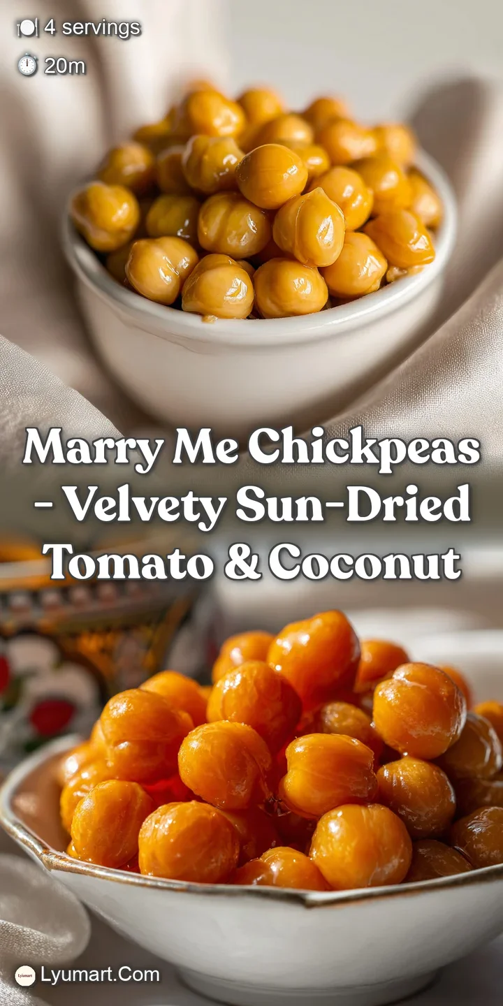 Marry Me Chickpeas: Creamy Sun-Dried Tomato & Coconut - appetizing dish ready to serve