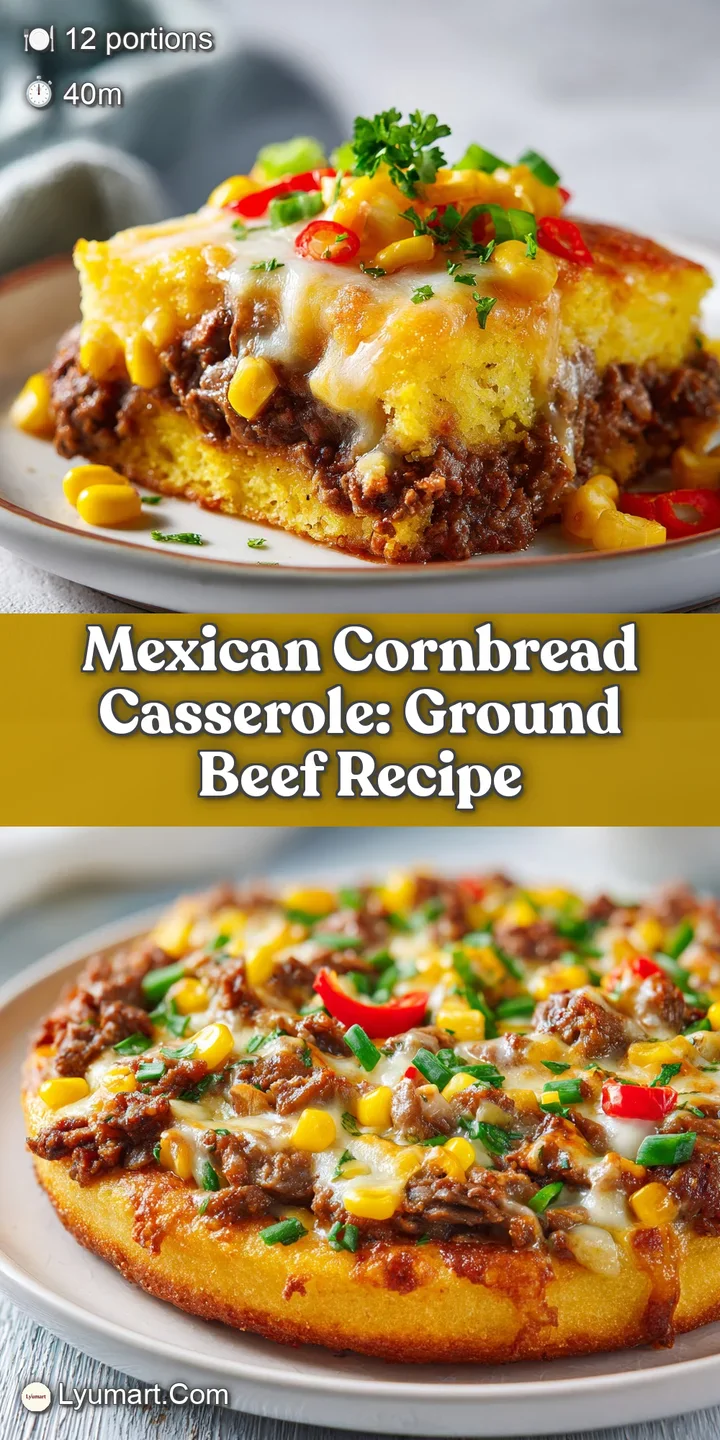 Extreme close-up of bubbling melted cheese and juicy seasoned beef under a crumbly, golden-yellow corn crust.