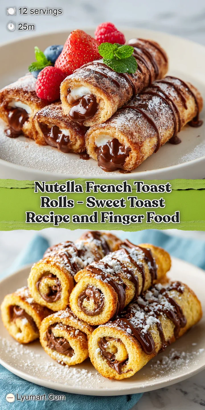 Close-up of a golden-brown, crispy French toast roll, revealing a swirl of warm, melted chocolate.