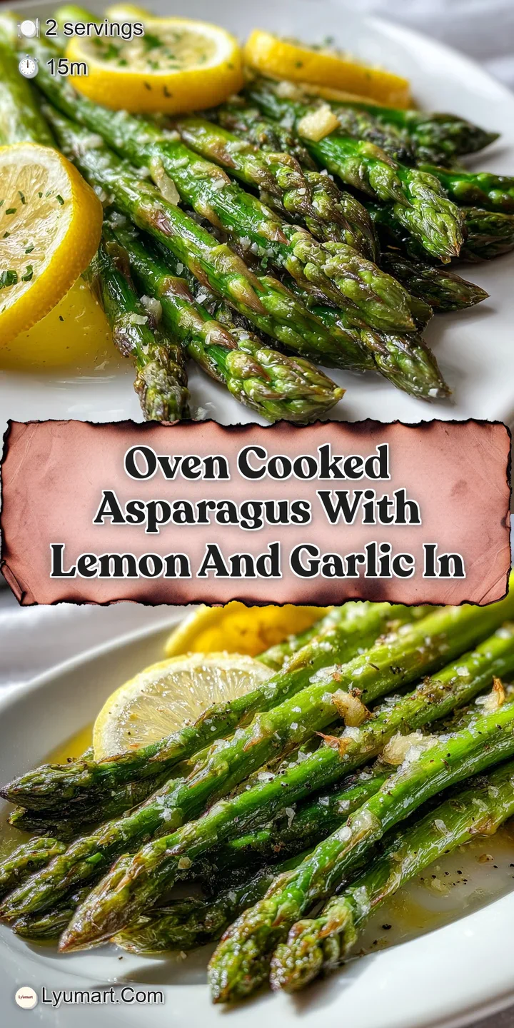 Close-up showcases glistening, roasted asparagus with crisp tips, drizzled with a light, flavorful lemon-garlic emulsion.