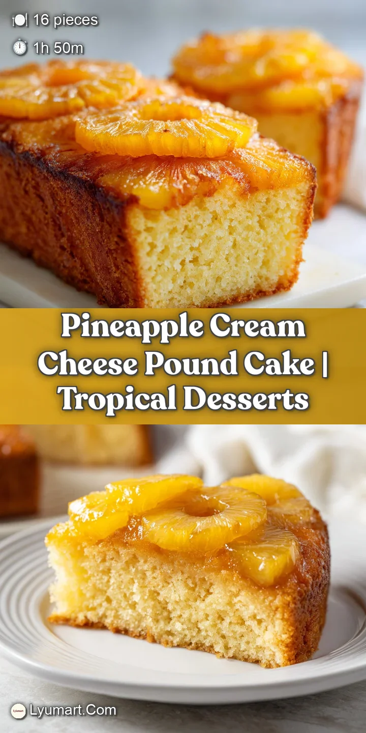 Close-up of a tender, buttery cake crumb with visible bits of pineapple and a smooth, glistening white icing drizzle.