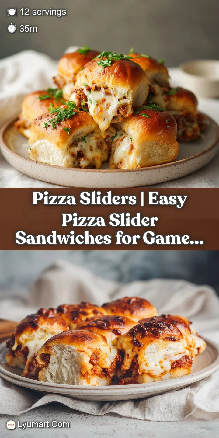 Close-up of a cheesy pizza slider, revealing bubbling mozzarella, crisp crust, and a hint of pepperoni's red hue.