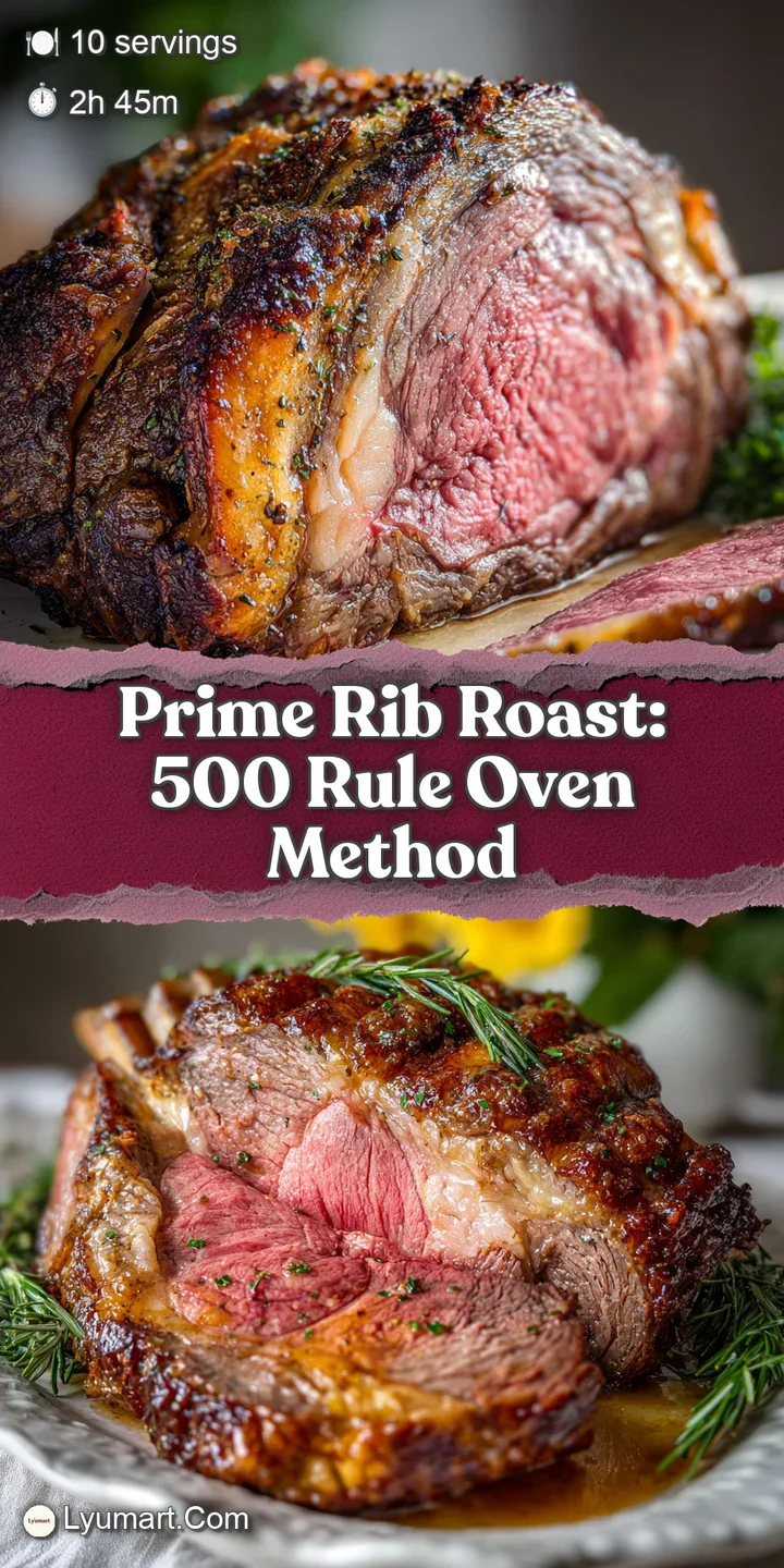 Mouthwatering close-up of prime rib. See the crust, the juicy pink interior, and glistening fat? Taste this tender, savory...