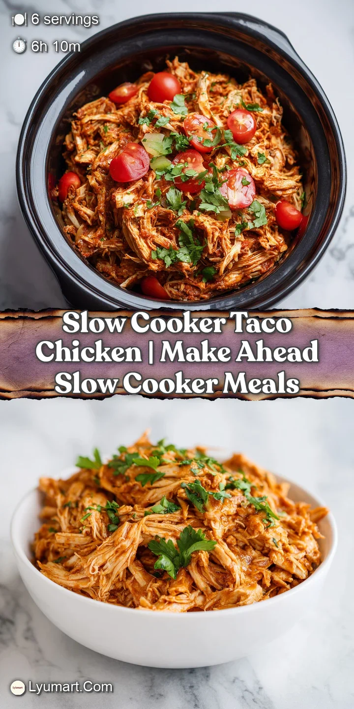 Close-up of juicy, tender shredded chicken, glistening with savory taco spices. Hints of chili add warmth to this mouth-wa...