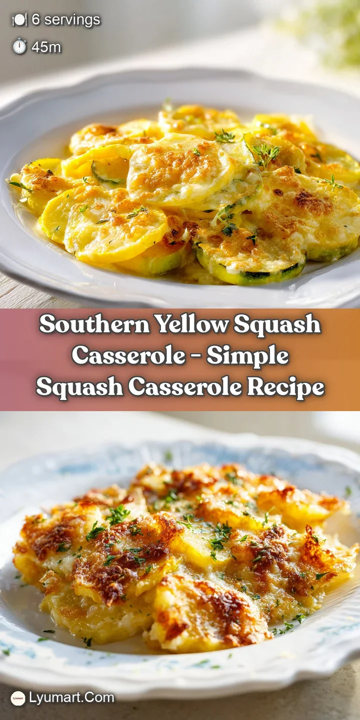 Close-up of fork-tender yellow squash baked with a rich, toasted buttery topping, a delightful texture.