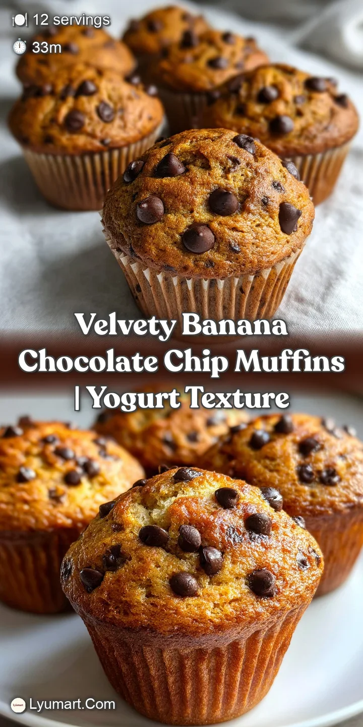 Close-up of a tender muffin reveals a moist, textured interior with melted chocolate. Warm light highlights the rich color...