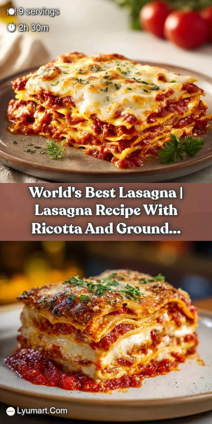 Extreme close-up of molten, stretching mozzarella cheese and rich red sauce layered with silky white bechamel.