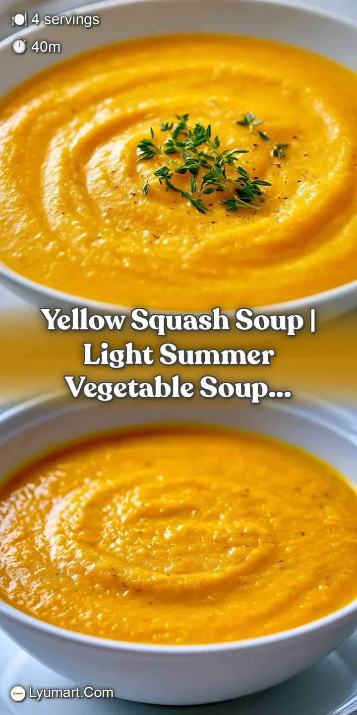 Close-up of a velvety golden-yellow soup with a swirl of cream and a sprinkle of cracked black pepper on top.