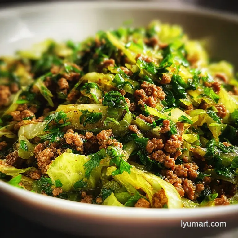 Beef Mince and Cabbage Recipe with Garlic