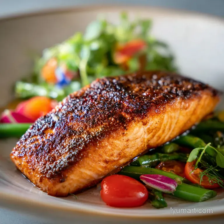 Blackened Salmon: Velvety Inside
