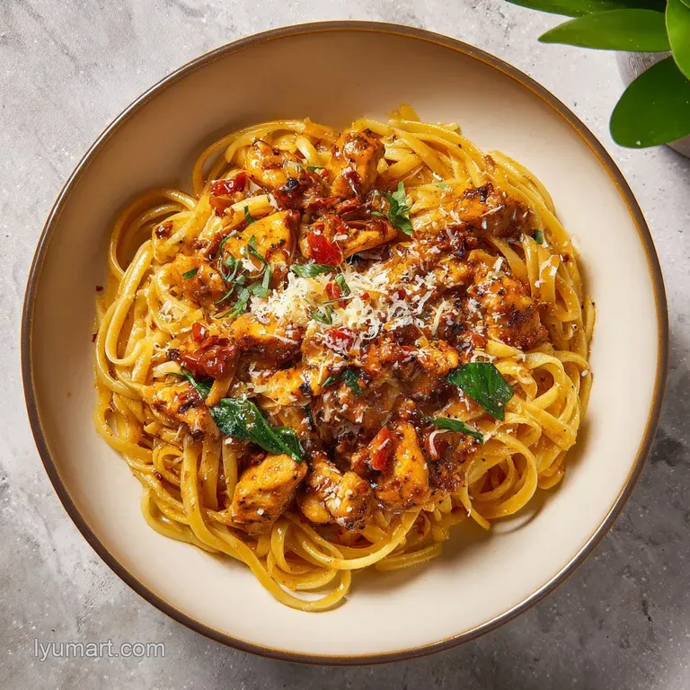 Cajun Chicken and Garlic Parmesan Linguine