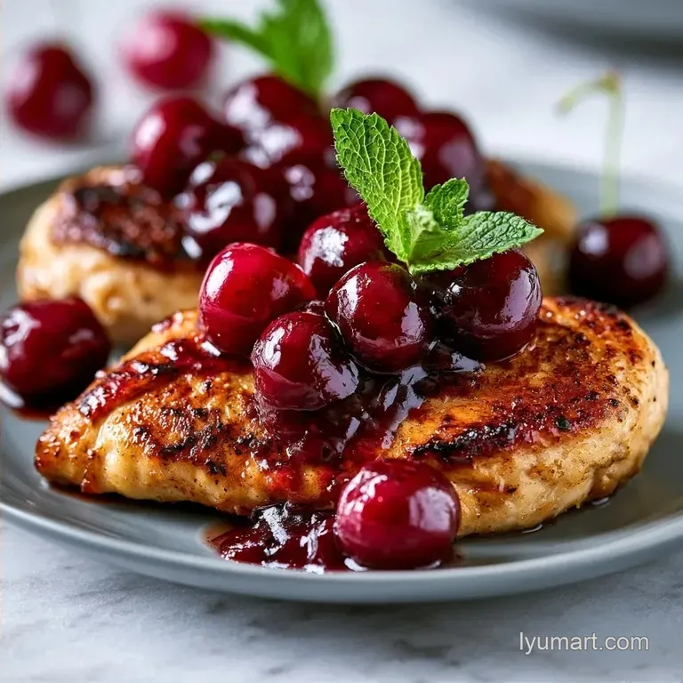Cherry Glazed Chicken Breasts with Fresh Cherries