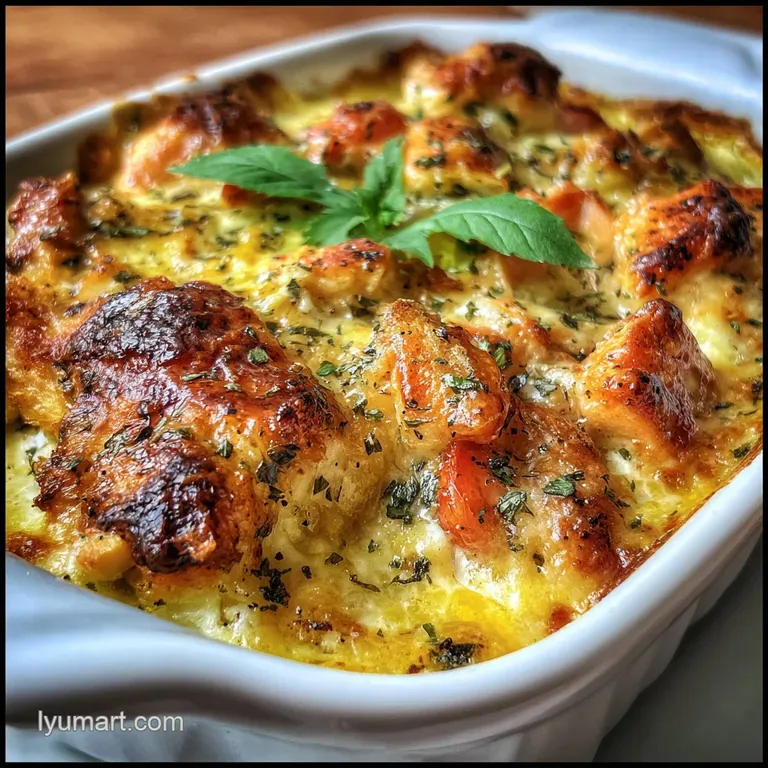 Elegant Chicken Divan plated; creamy sauce glistens, tender chicken, bright green broccoli, sprinkled breadcrumbs give tex...