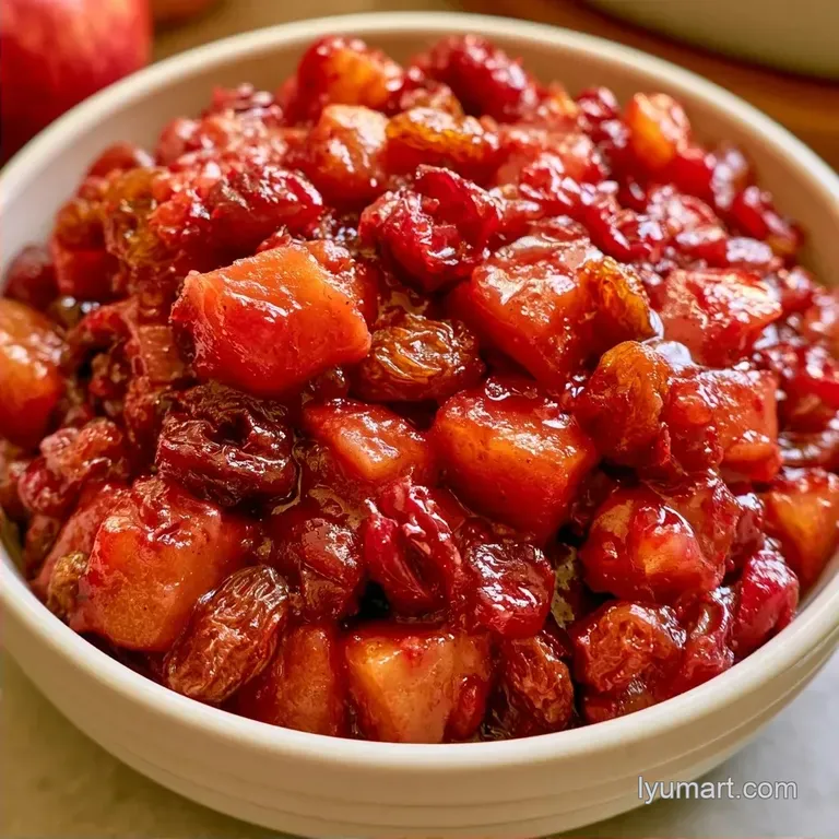 Cranberry Apple Chutney with Fresh Ginger