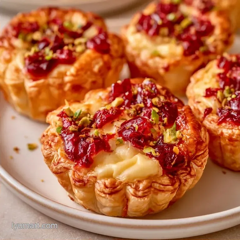 Cranberry Brie Bites with Puff Pastry
