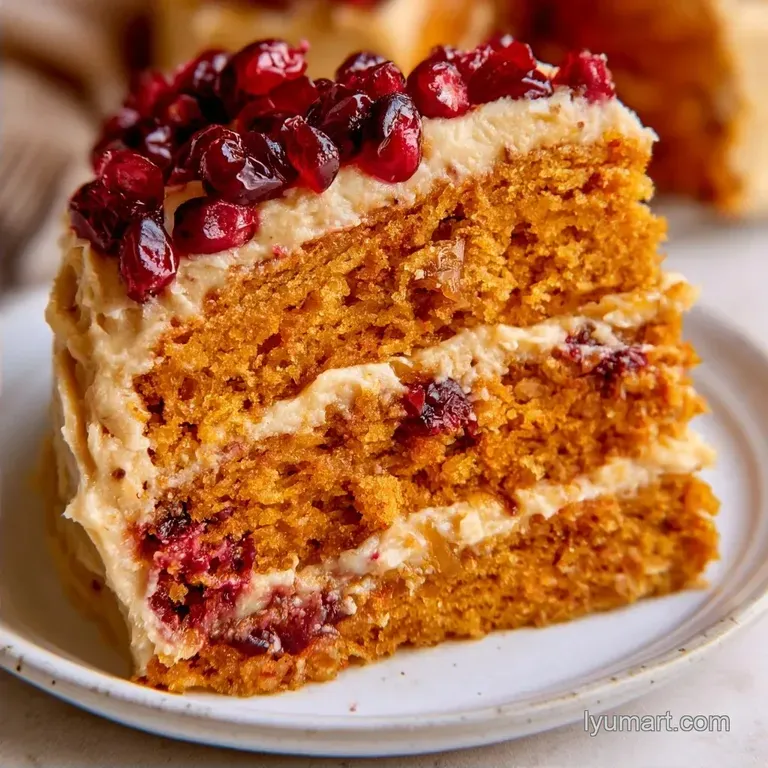 Cranberry Orange Layer Cake with Citrus Frosting