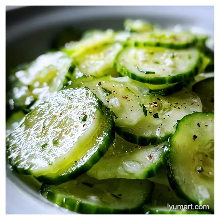 Crisp Creamy Cucumber Salad Recipe