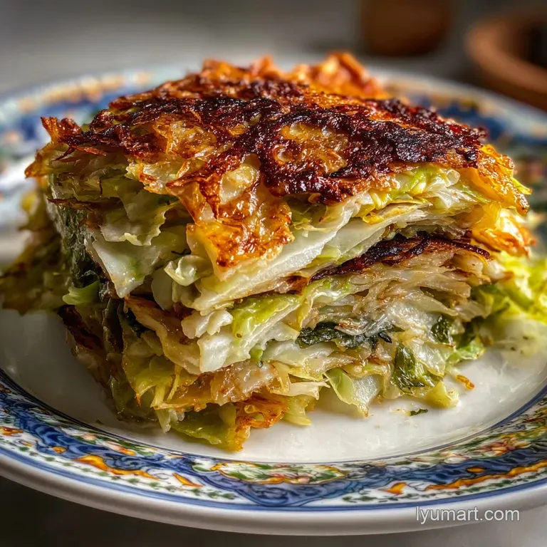 Easy Crispy Cabbage Burger Bake