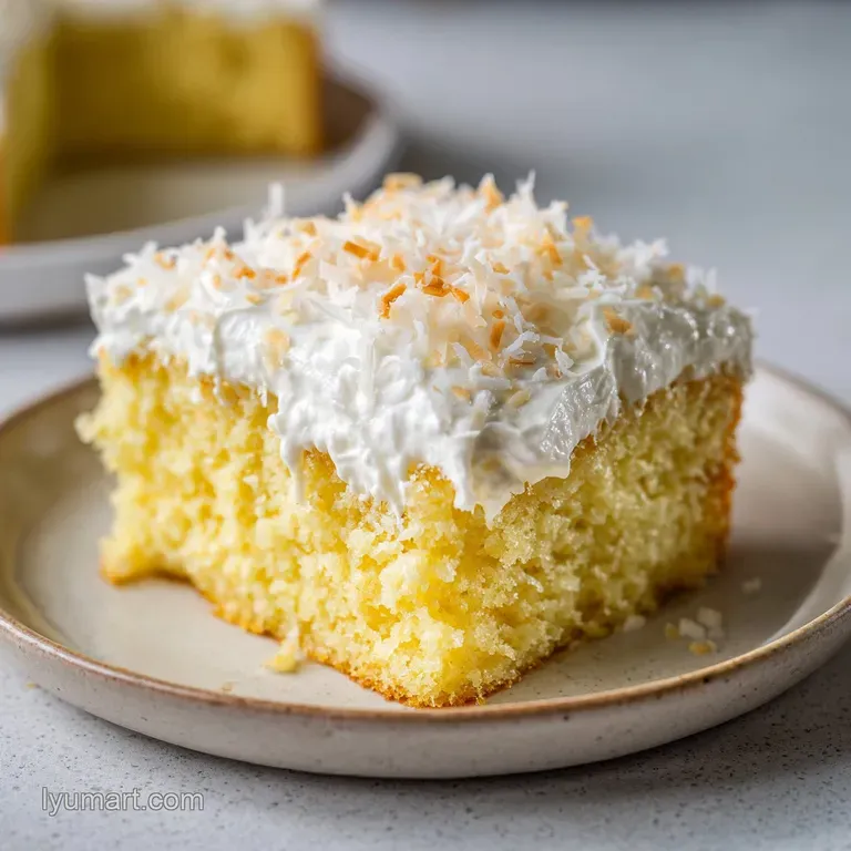 Delicious Creamy Coconut Cake: Velvety and Moist