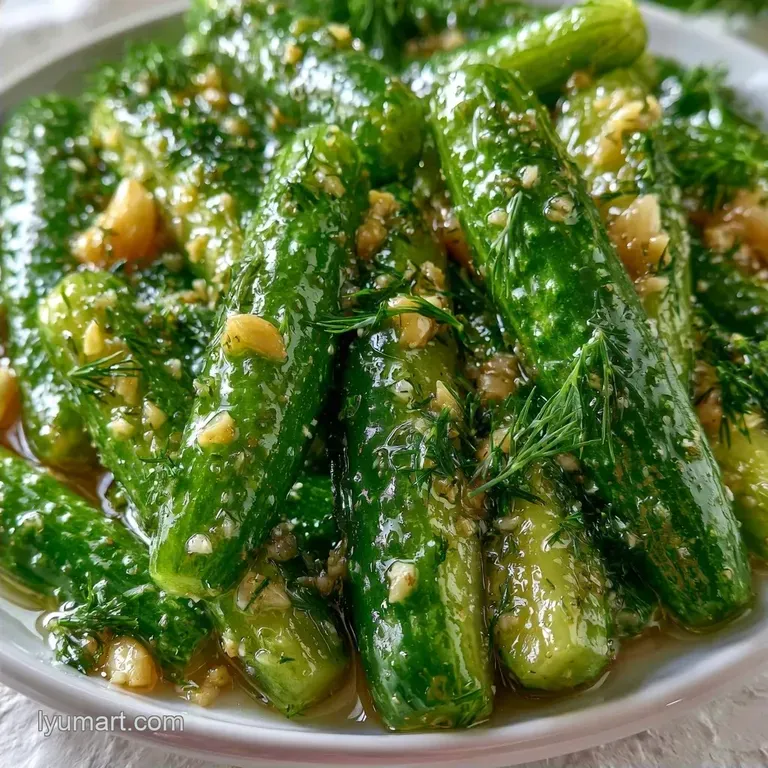 Crunchy Garlic Refrigerator Pickles