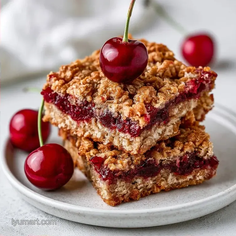 Golden Healthy Cherry Oatmeal Bars