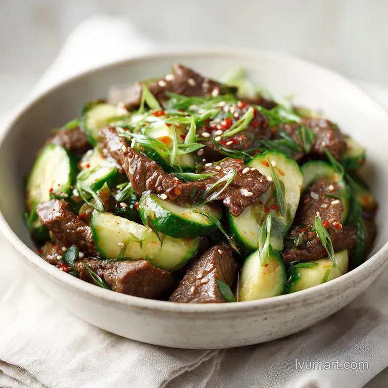 Keto Korean Beef and Cucumber Salad