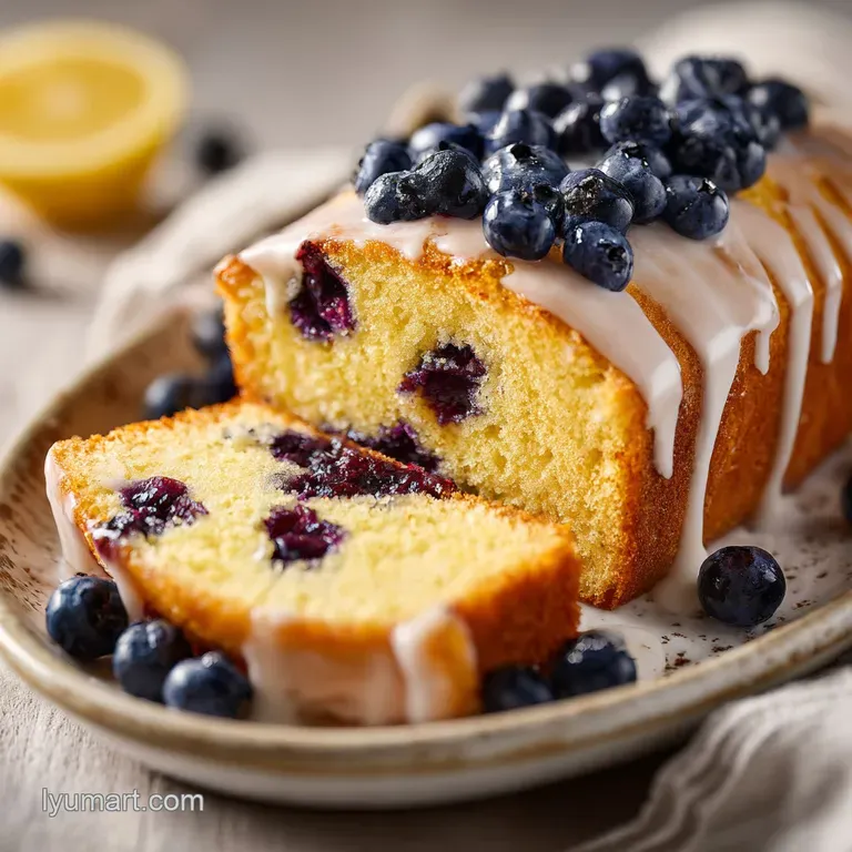 Lemon Blueberry Pound Cake with Glaze: Velvety and Zesty