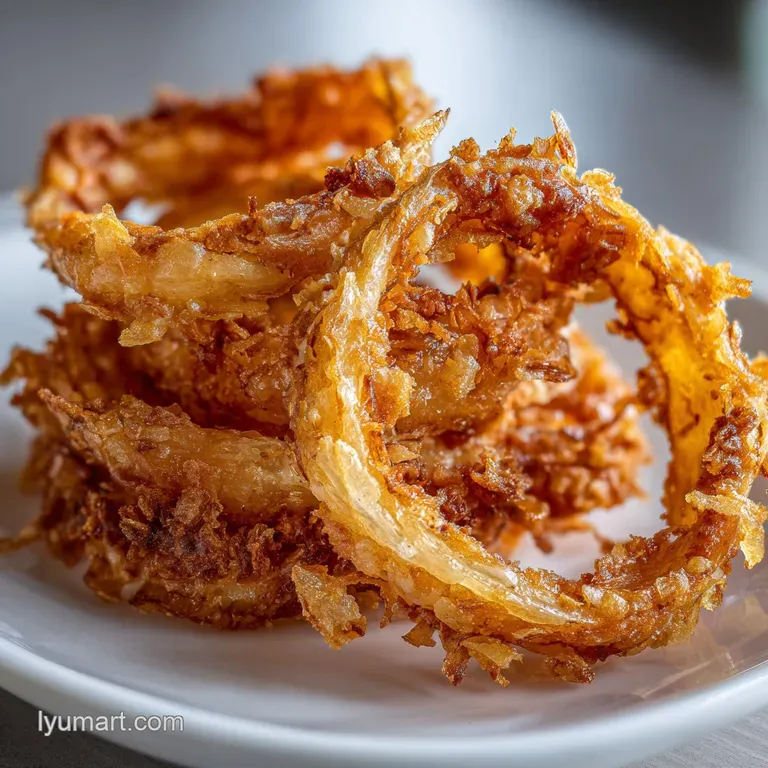 Onion Ring Recipe: Shatter Crisp Coating - appetizing dish ready to serve