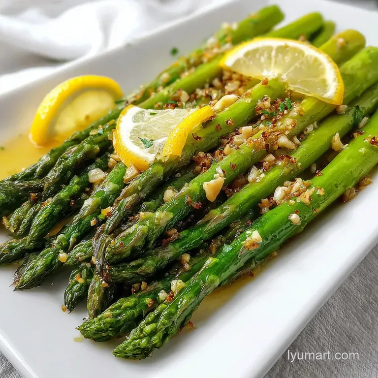 Oven Cooked Asparagus with Lemon and Garlic
