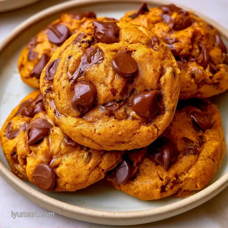 Pumpkin Cake Mix Cookies with Chocolate Chips