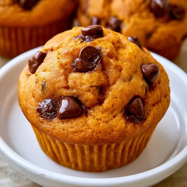 Tender Pumpkin Chocolate Chip Muffins