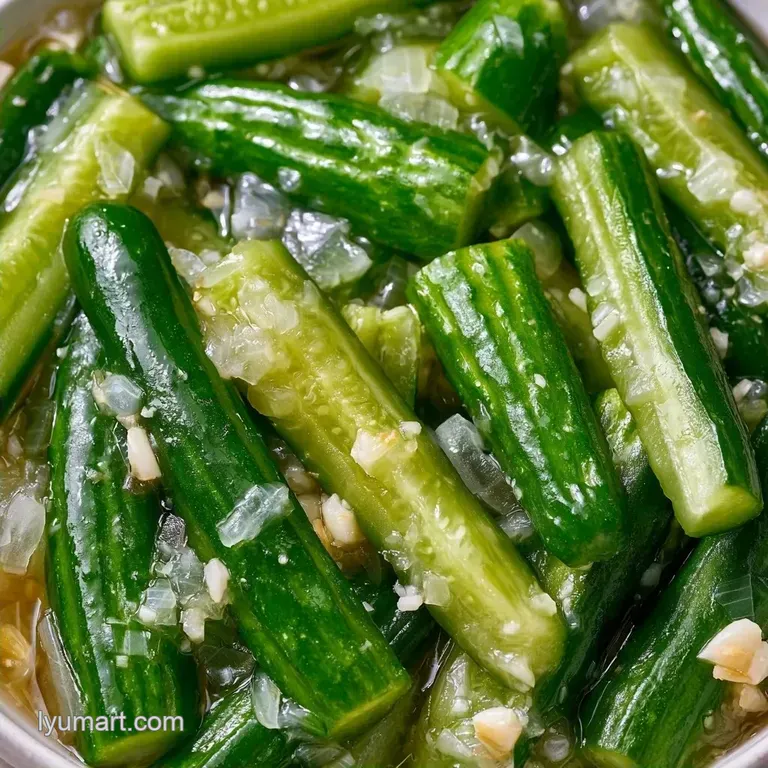 Quick Refrigerator Pickle Recipe with Garlic