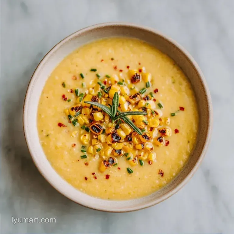 Roasted Summer Corn Soup: Velvety and Smoky