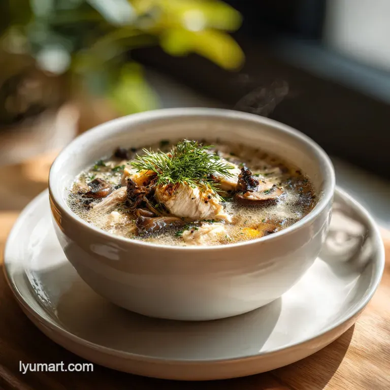 Cozy Creamy Rotisserie Chicken Mushroom Soup