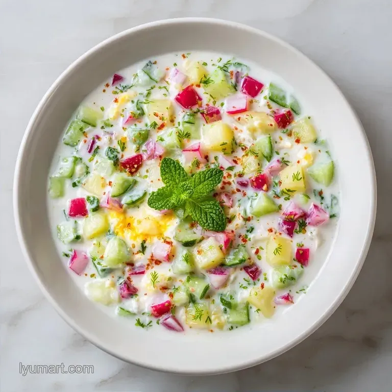 Russian Cold Summer Soup: Authentic Okroshka