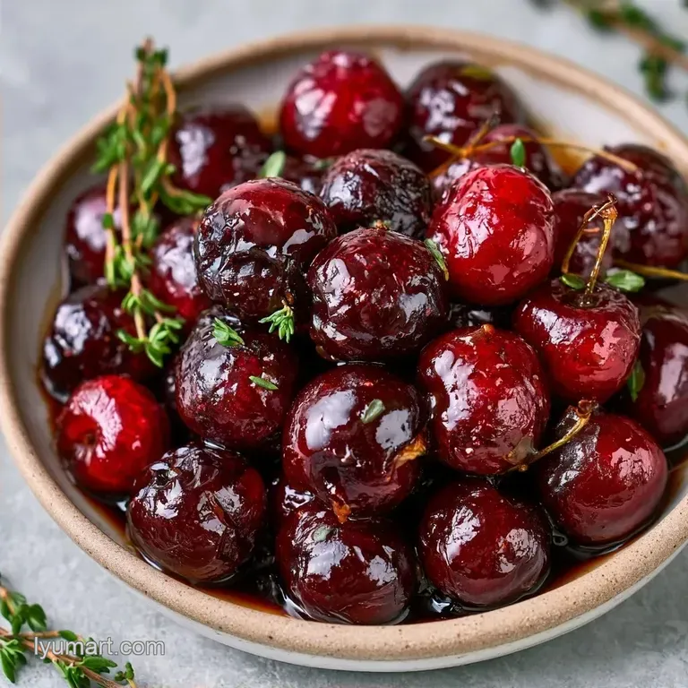 Savory Roasted Cherries with Balsamic