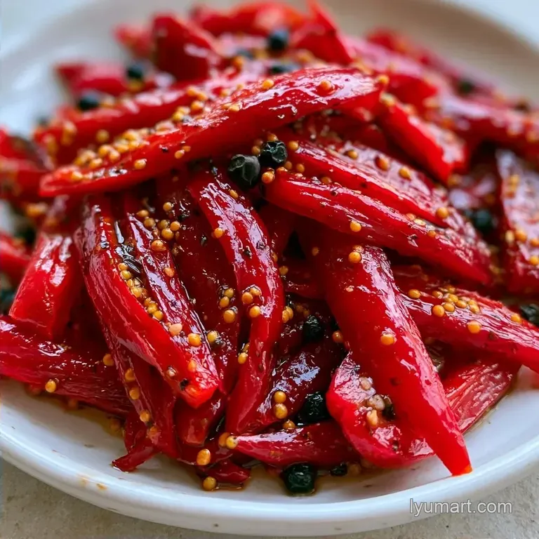 Spicy Red Pepper Pickles with Garlic
