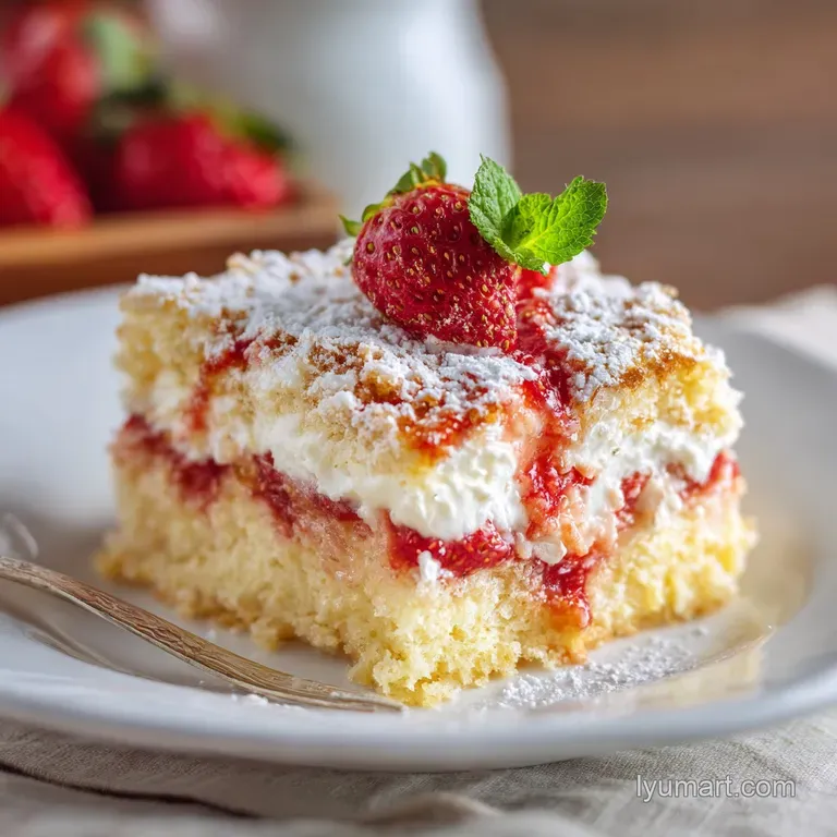 Strawberry Earthquake Cake: Moist Cream Cheese Swirls