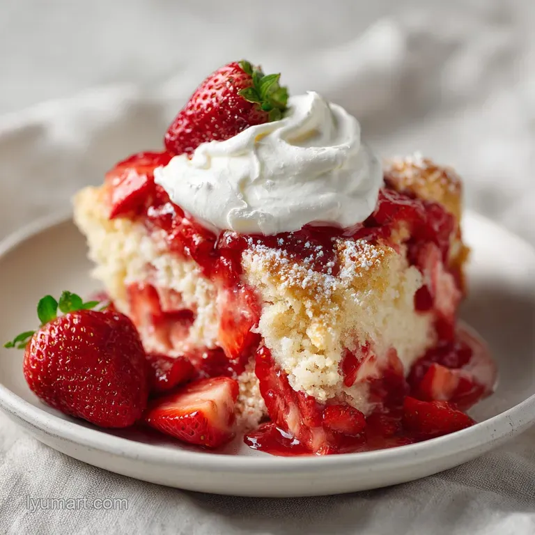 Strawberry Shortcake Dump Cake: Golden and Jammy