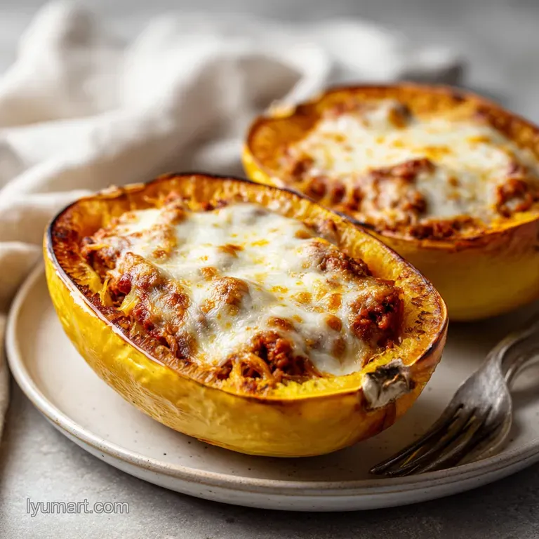 Spaghetti Squash Lasagna Boats: Hearty and Comforting